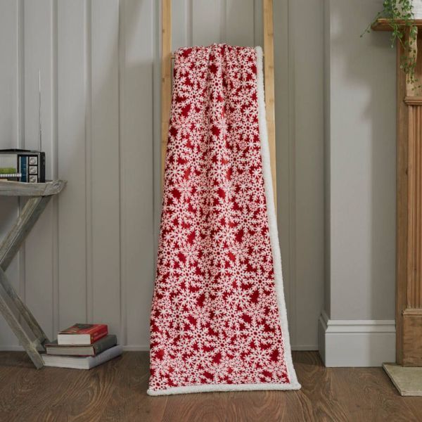 Deyongs Flakes Red 125cm x 150cm - Throw